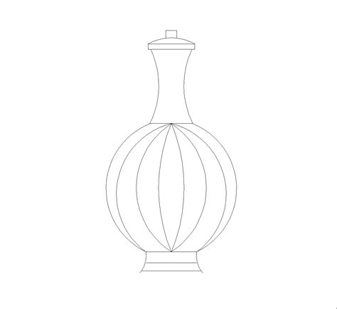 elegant perfume bottle cad block.